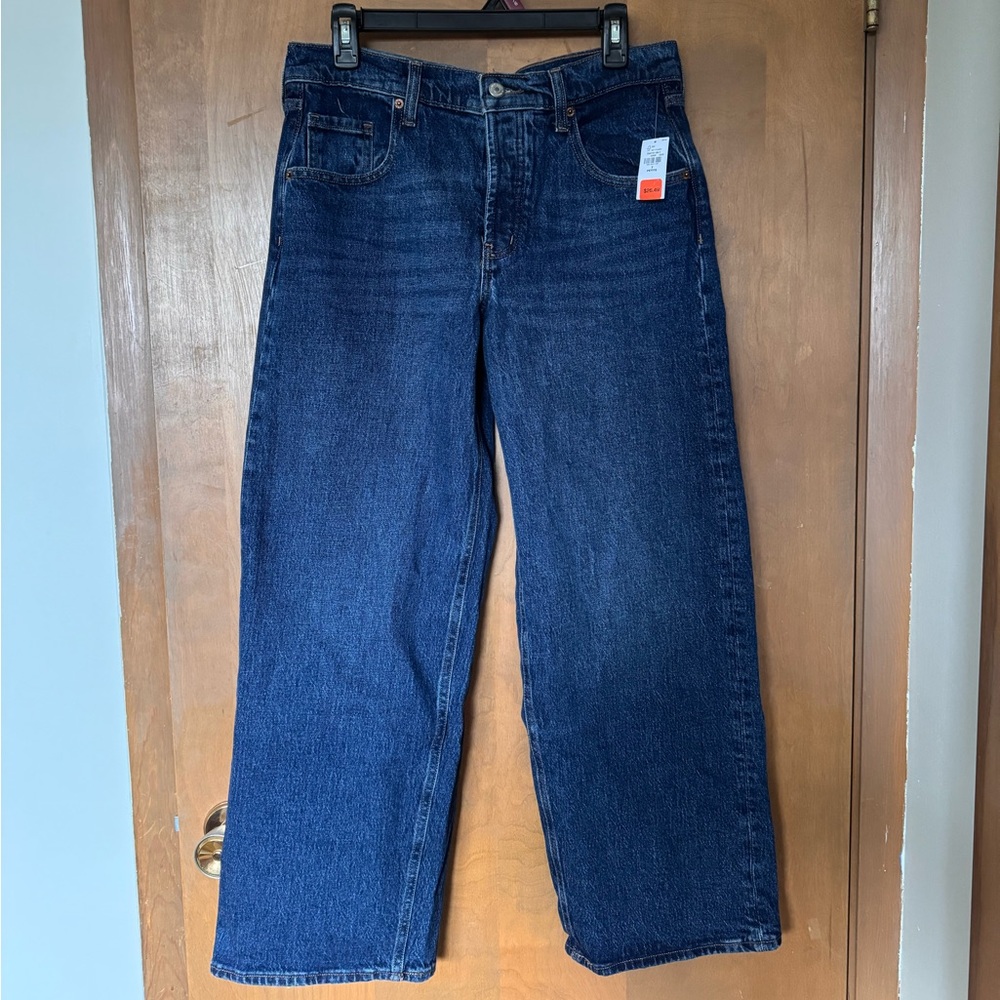 NWT Old Navy Mid-Rise The Slouchy Wide Leg Jean